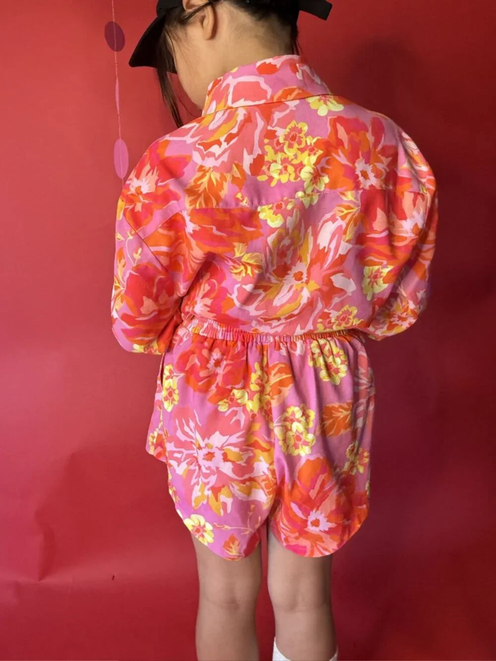 Seven Wonders Floral Shirt & Shorts Set • Pink Retro Matching Set
